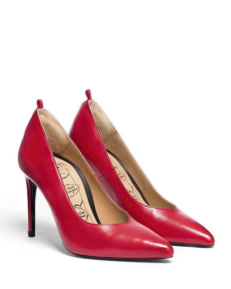 Ambrosia 2.0 B-Ware-Rotes Glattleder-Stiletto-Maison Baum